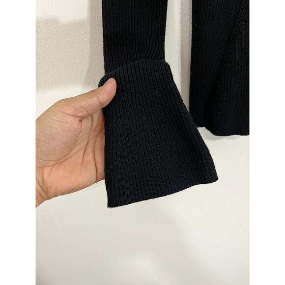 Tory Burch Ribbed Minimalist Quiet Luxe Sweater S Academia Capsule Merino Wool - Picture 6 of 14